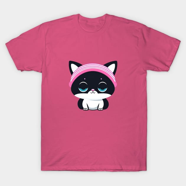 kitten with hat T-Shirt by Cat Lover Store